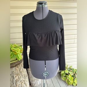 Zara black stretchy top